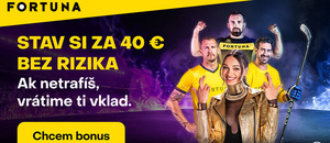 Využite prvú stávku bez rizika za 40 eur. Využite prvú stávku bez rizika za 40 eur.