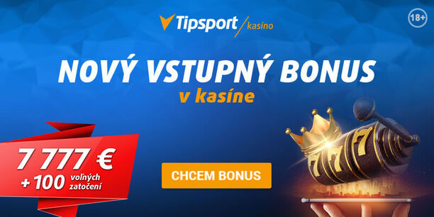 Získajte vstupný bonus od Tipsportu do Kasína!