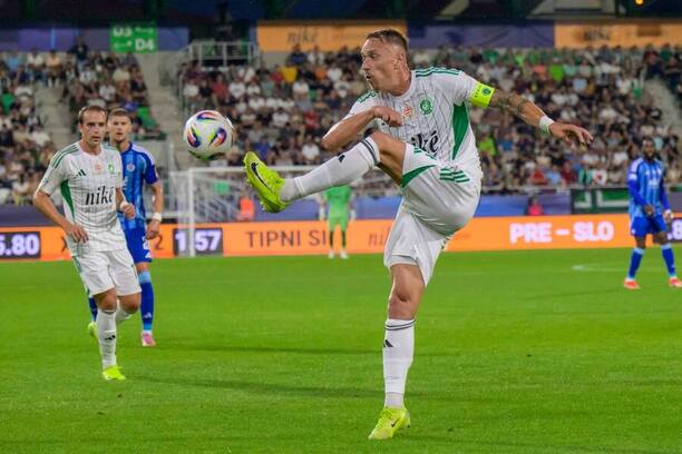 Kapitán Prešova Patrik Šimko počas zápasu so Slovanom Bratislava.