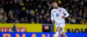 Dávid Hancko počas zápasu Švédsko vs. Slovensko v rámci Ligy národov UEFA v novembri 2024 Dávid Hancko počas zápasu Švédsko vs. Slovensko v rámci Ligy národov UEFA v novembri 2024