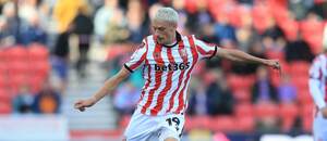 Tomáš Rigo počas svojho debutu za Stoke City.