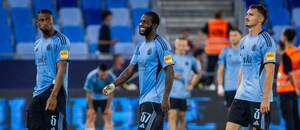 Rahim Ibrahim, Sandro Cruz a Peter Pokorný v drese Slovana