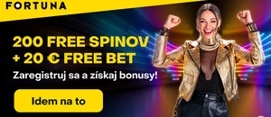 Získajte 20 € zadarmo a 200 free spinov.