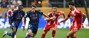 Joao Neves a Ousmane Dembélé (PSG) vs. Harry Kane a Aleksandar Pavlović (Bayern)
