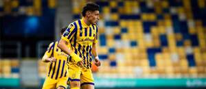 Bude sa pravý krídelník Damir Redzic (v popredí) z tímu FC DAC 1904 Dunajská Streda tešiť so svojimi spoluhráčmi z postupu do osemfinále Slovnaft Cupu 2025/26?