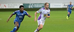 Rahim Ibrahim (Slovan) a Martin Šimko (Komárno)