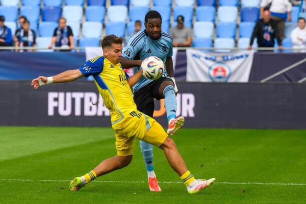 Michal Domik (Košice) a Sandro Cruz (Slovan)