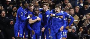 Gólová radosť hráčov Chelsea FC v zápase proti Fulhamu v 21. kole Premier League 2025/26