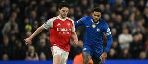 Declan Rice (Arsenal) a Reece James (Chelsea)