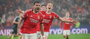 Gólová radosť hráčov Benficy.