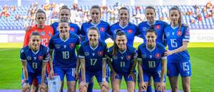 Slovenky pred zápasom s Lotyškami.