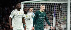 Antonio Rudiger, Aurélien Tchouaméni (obaja Real Madrid) a Erling Haaland (Manchester City)