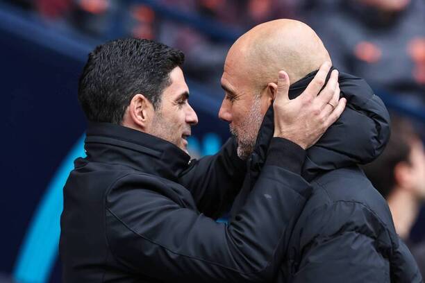 Mikel Arteta a&nbsp;Pep Guardiola