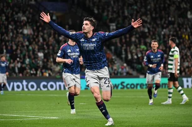 Sporting vs. Arsenal. Na fotke Kai Havertz.