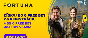Získaj vo Fortune 20 € len za registráciu a ďalších 30 € za prvý vklad
