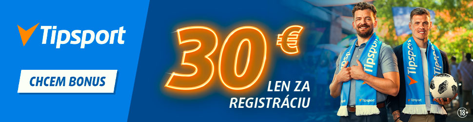 30 € bonus za registráciu v Tipsporte 30 € bonus za registráciu v Tipsporte