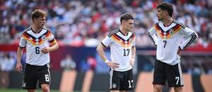 Joshua Kimmich, Florian Wirtz a Kai Havertz z Nemecka.
