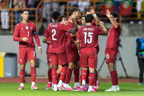 Gólová radosť hráčov Portugalska v&nbsp;prípravnom zápase proti Nigérii pred&nbsp;MS vo&nbsp;futbale 2026