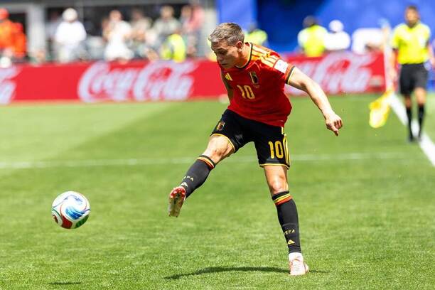 Ľavý krídelník Belgicka Leandro Trossard počas zápasu proti Egyptu v&nbsp;1. kole skupiny G na&nbsp;MS vo&nbsp;futbale 2026