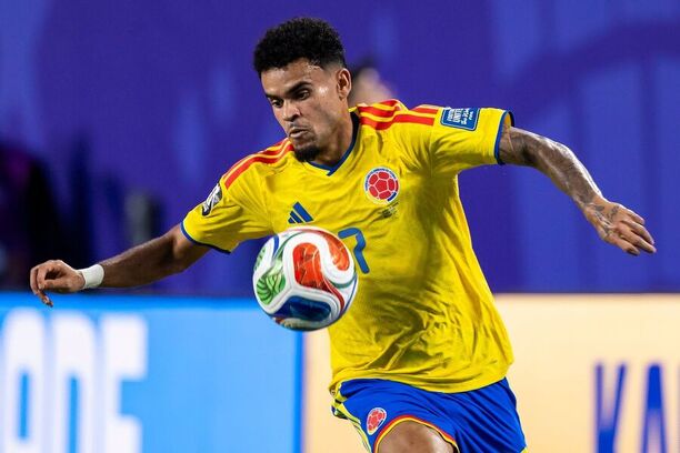 Ľavý krídelník Kolumbie Luis Díaz počas zápasu Kolumbia vs. Ghana v&nbsp;šestnásťfinále MS vo&nbsp;futbale 2026