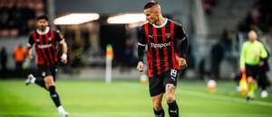 V popredí s loptou Timotej Kudlička, ofenzívny záložník FC Spartak Trnava