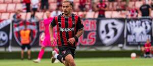 Švédsky útočník Spartaka Trnava Lorent Mehmeti počas prípravného zápasu FC Spartak Trnava vs. Beşiktaş JK