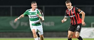 Damián Bariš a Timotej Kudlička v zápase Skalice s Trnavou.