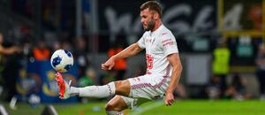 Slovenský útočník Górniku Zabrze Erik Prekop počas zápasu 4. kola poľskej Ekstraklasy Górnik Zabrze vs. Wisla Krakow