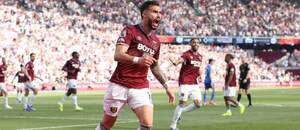 Gólová radosť útočníka West Hamu Taty Castellanosa na domácom štadióne London Stadium