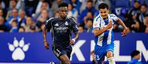 Espanyol vs. Real Madrid. Na fotke Vinicius Júnior a Omar El Hilali.