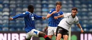 Sebastian Nebyla v drese Jablonca proti Rangers