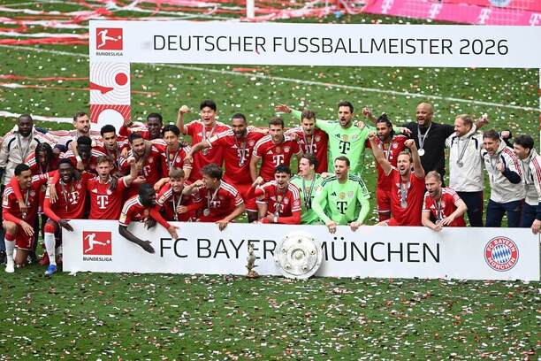Bayern Mníchov oslávil titul majstra Bundesligy 2025/2026.