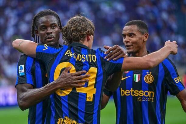 Futbalisti Interu Miláno v&nbsp;zápase proti Monze.