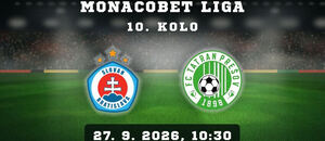 ŠK Slovan Bratislava B vs. FC Tatran Prešov v 10. kole MONACObet ligy 2026/2027