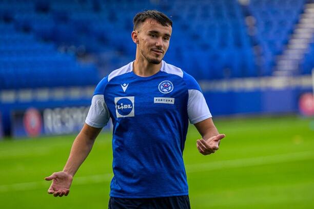 David Strelec počas tréningu slovenskej reprezentácie