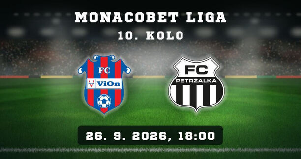 FC ViOn Zlaté Moravce-Vráble – FC Petržalka, 10. kolo MONACObet ligy, 26. 9.&nbsp;2026