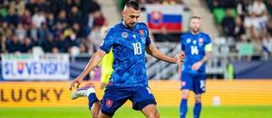 Slovenský krídelník Ivan Schranz počas zápasu Slovensko vs. Moldavsko v prvom kole Ligy národov UEFA 2026/2027