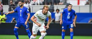Anglický útočník Harry Kane pri penaltovom pokuse v zápase Anglicko vs. Chorvátsko v rámci 1. kola skupiny L na MS vo futbale 2026