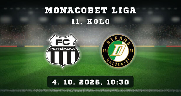 FC Petržalka – OFK Dynamo Malženice, 11. kolo MONACObet ligy, 4.&nbsp;10. 2026