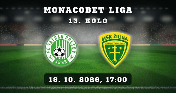 FC Tatran Prešov – MŠK Žilina B, 13. kolo MONACObet ligy, 19. 10. 2026