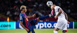 Lamine Yamal (Barcelona) a Lucas Hernández (PSG)