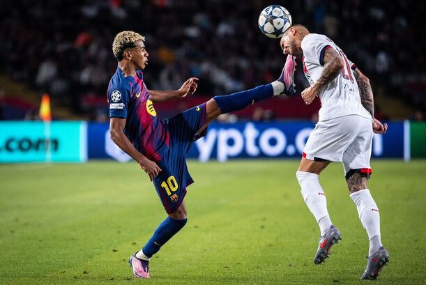 Lamine Yamal (Barcelona) a&nbsp;Lucas Hernández (PSG)
