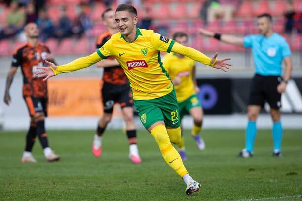 Michal Faško, stredopoliar MŠK Žilina. Šošoni sú úradujúcimi víťazmi Slovnaft Cupu.