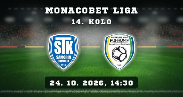 FC ŠTK 1914 Šamorín vs. FK Pohronie v&nbsp;14. kole MONACObet ligy